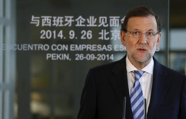 Rajoy afirma que España percibe ya el mercado chino como oportunidad, no como amenaza