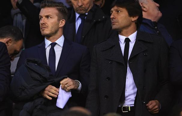 Leonardo, a la derecha, junto a Beckham