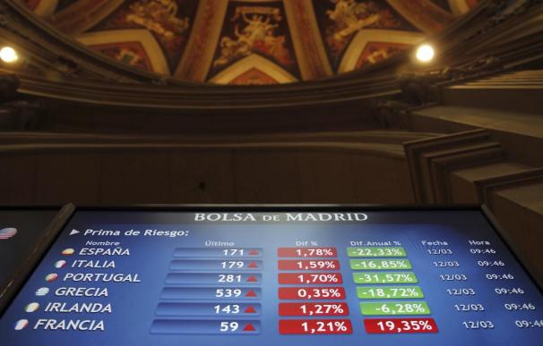 La prima de riesgo española sube a 184 puntos tras la caída del bono alemán