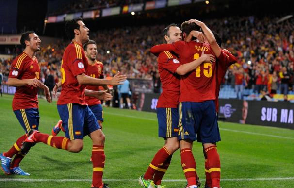 España y Francia empataron a uno en el partido de ida disputado en el Vicente Calderón