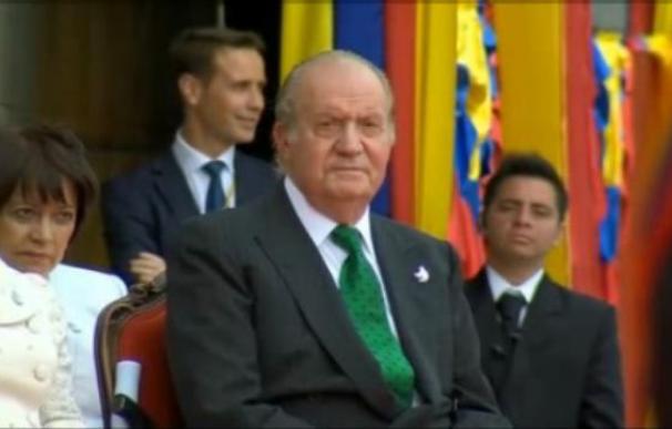 El ry Juan Carlos en la investidura del presidente de Colombia