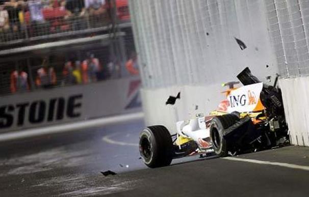 Así quedó el Renault de Nelson Piquet en 2008