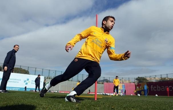 Xavi y Jordi Alba, listos para enfrentarse al PSG