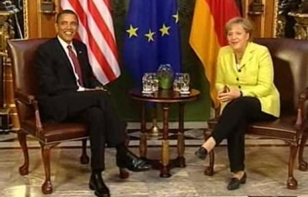 Obama se reúne con Merkel en el castillo de Dresde