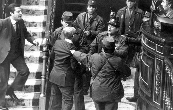 El 23 de febrero de 1981 durante el intento del golpe de Estado en el Congreso