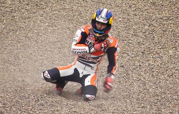 Pedrosa (Honda) sufre una dura caída en la última sesión de libres