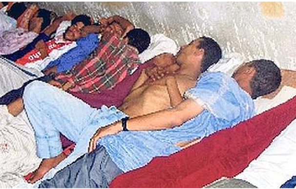 Una celda de una cárcel de Tánger (Marruecos)