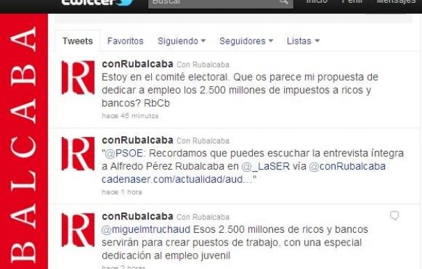 Rubalcaba pregunta a los tuiteros qué opinan de dedicar a empleo 2.500 millones de impuestos "a ricos y bancos"