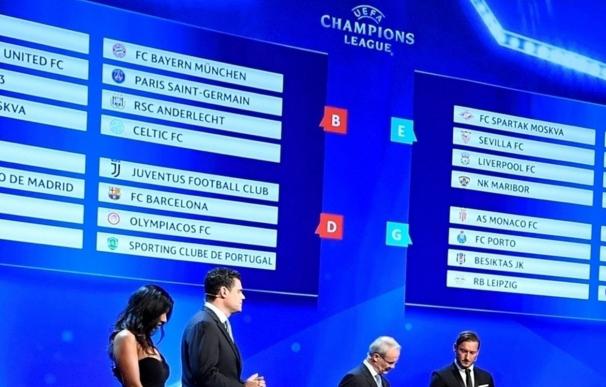 Duros grupos de Champions para Madrid y Atlético; Barcelona y Sevilla, mejor parados
