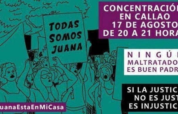 La plataforma 7N contra la violencia machista convoca mañana una concentración en Callao (Madrid) en apoyo a Juana Rivas