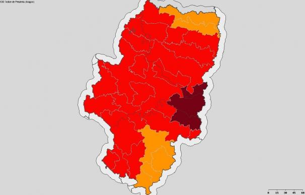 Continúa el alto riesgo de incendios en la práctica totalidad de Aragón