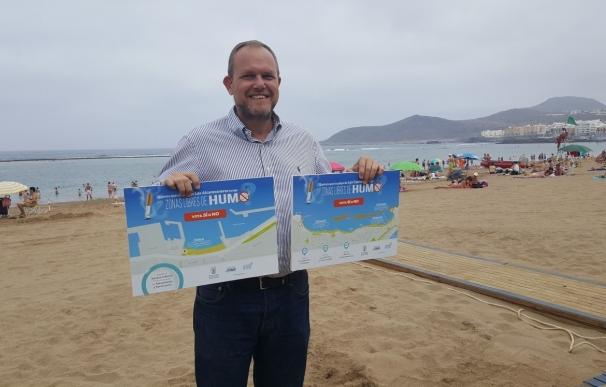 Las Palmas de Gran Canaria quitará el humo del tabaco de sus playas empezando por Las Canteras y Las Alcaravaneras