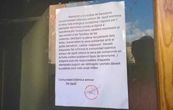 La comunidad Annour de Ripoll (Girona) rechaza el "criminal" ataque terrorista