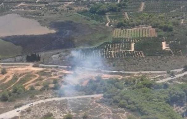 Medios terrestres y aéreos tratan de apagar otro fuego en el parque de L'Albufera (Valencia)