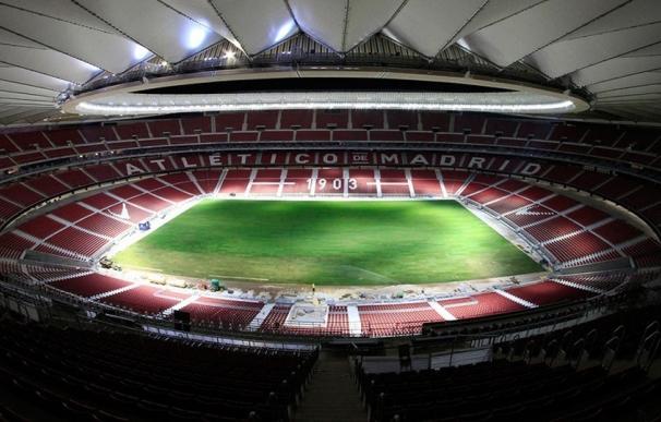 El Wanda Metropolitano ya tiene césped a 10 días de su primer partido oficial contra el Málaga