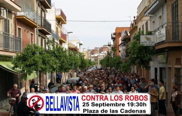 Manifestación este lunes en Bellavista en demanda de medidas contra la "inseguridad"