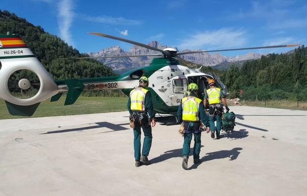 La Guardia Civil realiza cinco rescates este sábado en el Pirineo oscense