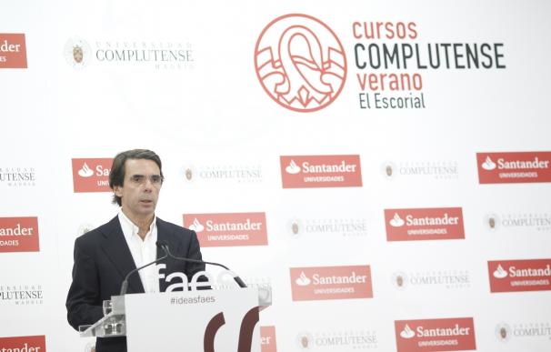 Aznar condena los atentados y pide una "defensa decidida" de los valores de una "sociedad libre"