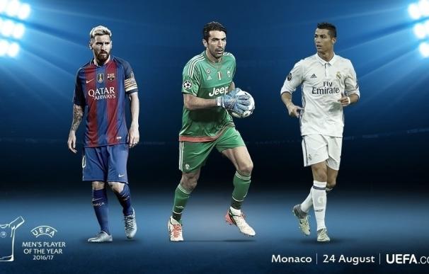 Ronaldo, Messi y Buffon, finalistas a Mejor Jugador del Año de la UEFA