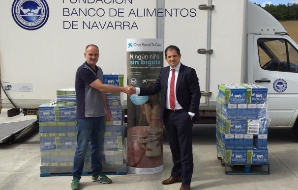 Obra Social La Caixa y Banco de Alimentos recogen 26.490 litros de leche para familias en riesgo de exclusión en Navarra