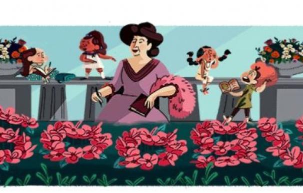 Google dedica su Doodle a la feminista y adelantada a su tiempo, Emilia Pardo Bazán