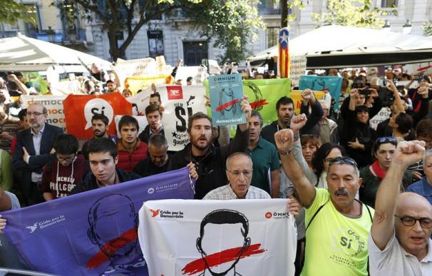 Protestas en Barcelona por las medidas tomadas por el Gobierno de cara al 1-O