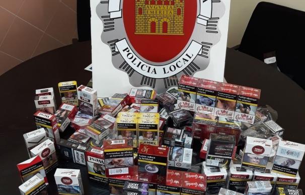 Intervenidas 100 cajetillas de tabaco en dos locales de Mérida no autorizados para dicha venta