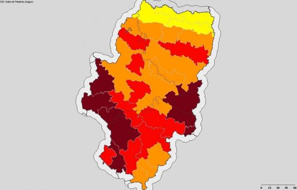 Continúa el riesgo muy alto de incendios en varias zonas de Aragón