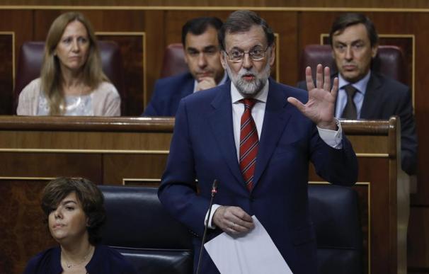 Mariano Rajoy, durante la sesión de control del Gobierno de este miércoles