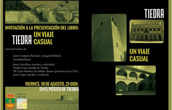 Un libro de ficción da a conocer la historia y la cultura de Tiedra (Valladolid)