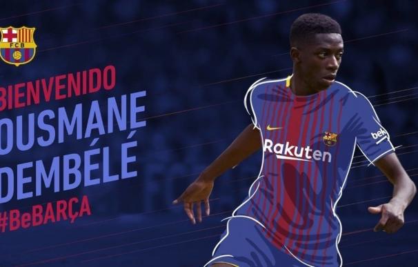 El Barcelona confirma el fichaje de Dembélé por 105 millones más 40 variables