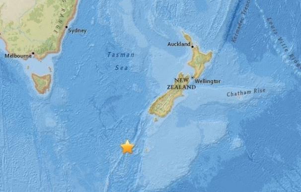 Registrado un terremoto submarino de magnitud 6,1 al sur de Nueva Zelanda