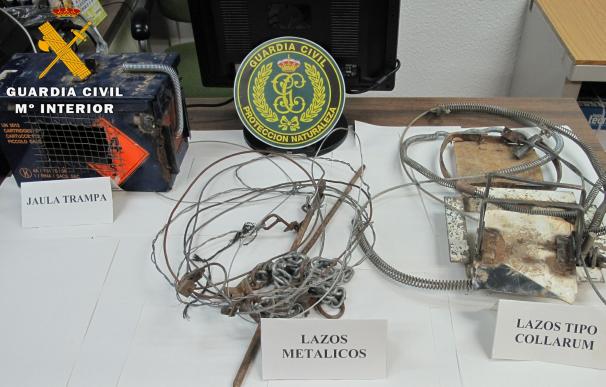 La Guardia Civil de Ávila investiga a una persona por furtivismo al utilizar lazos de metal