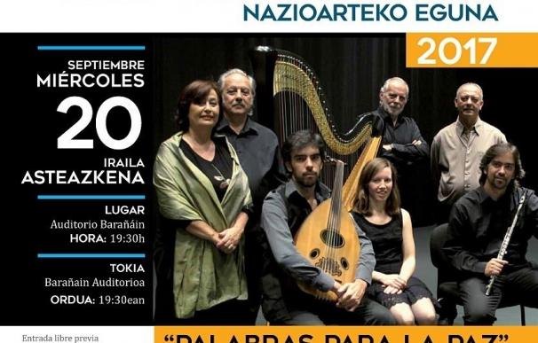 Recital de música y poesía este miércoles en Barañáin para celebrar el Día Internacional de la Paz