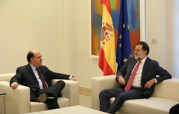 Rajoy dice al presidente del Parlamento venezolano que seguirá pidiendo a la UE sanciones "individuales y selectivas"