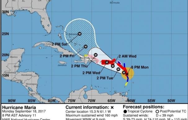 'María' toca tierra en Dominica como huracán de categoría 5