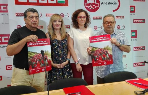 Los jubilados andaluces marchan a Madrid para pedir un sistema público de pensiones y unas cuantías dignas