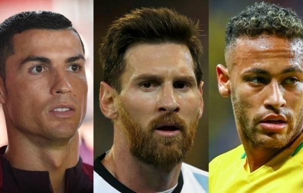 Cristiano, Messi y Neymar, finalistas al premio 'The Best' de la FIFA