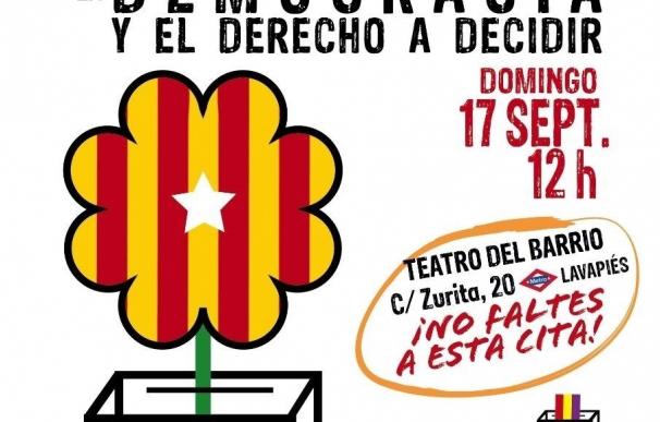 El acto a favor del referéndum catalán se celebrará este mediodía en el Teatro del Barrio de Lavapiés