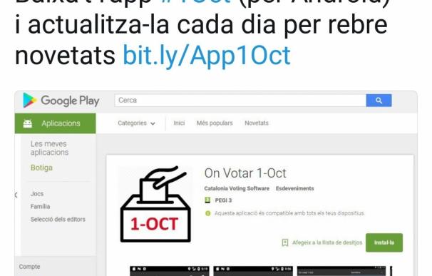Puigdemont anuncia una 'app' para saber dónde votar