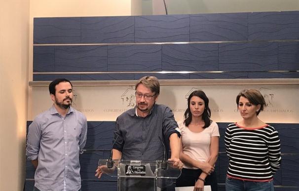 Unidos Podemos denuncia la "lógica de guerra" del Gobierno en Cataluña y avisa al PSOE: "No caben medias tintas"