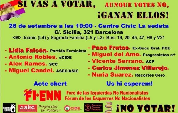 Frutos (ex-líder del PCE) y Jiménez Villarejo participarán hoy en un acto en Barcelona contra el referéndum