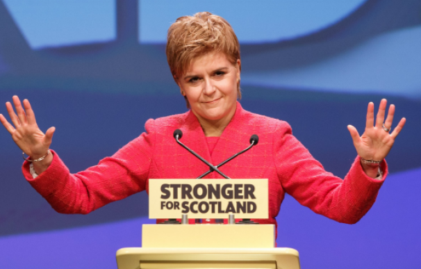 Nicola Sturgeon, líder del proindependentista Partido nacional escocés (SNP)