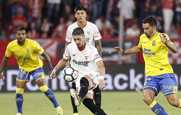 (Crónica) Navas da la victoria al Sevilla en el tenso regreso de Vitolo al Pizjuán