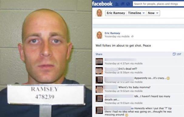 Un peligroso criminal a la fuga anuncia su inminente muerte en Facebook: “Están a punto de dispararme. Paz”