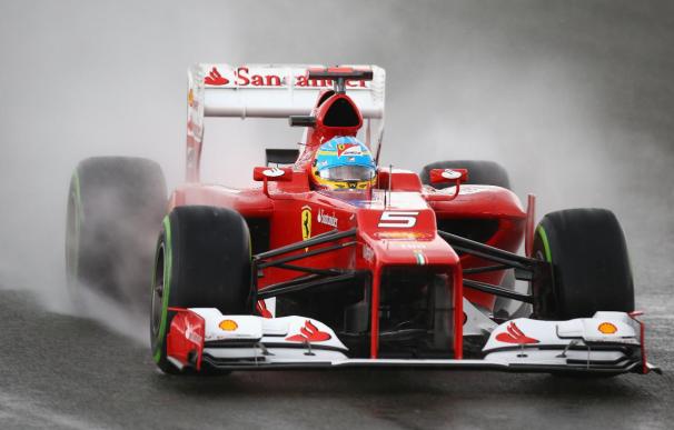 Ferrari es el coche más rápido bajo lluvia