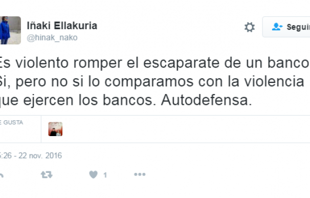 Tuit publicado el pasado 22 de noviembre por Iñaki Ellakuría, único herido español en el atentado de Berlín.