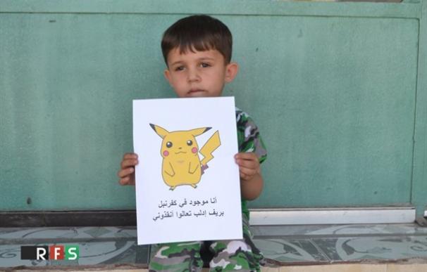 Una campaña llama a rescatar a los niños de Siria como a los Pokémon