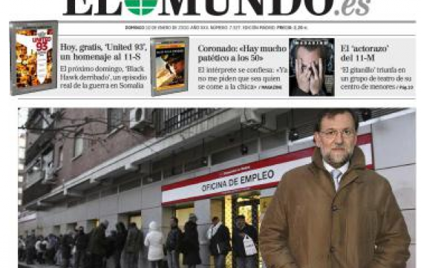Rajoy en la portada El Mundo sobre el empleo