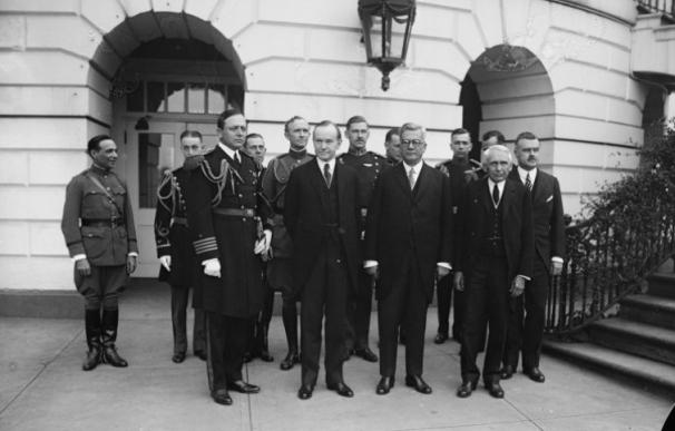 Imagen de la última visita de un presidente norteamericano, en 1928